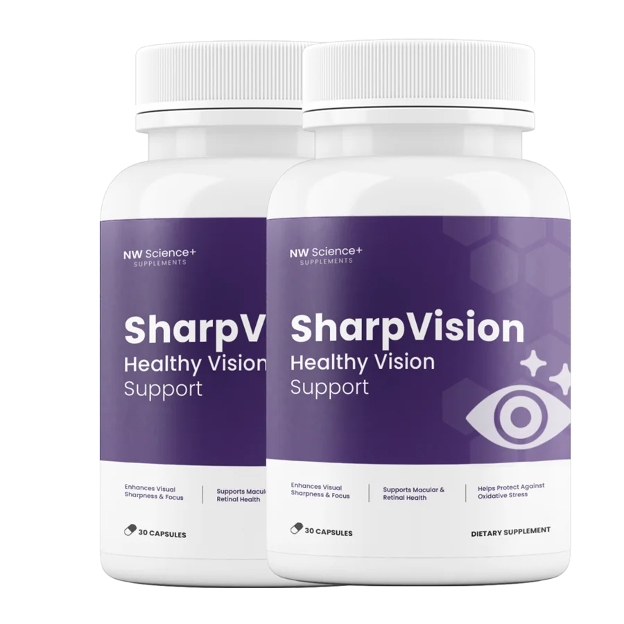 SharpVision vision support dietary supplement bottles