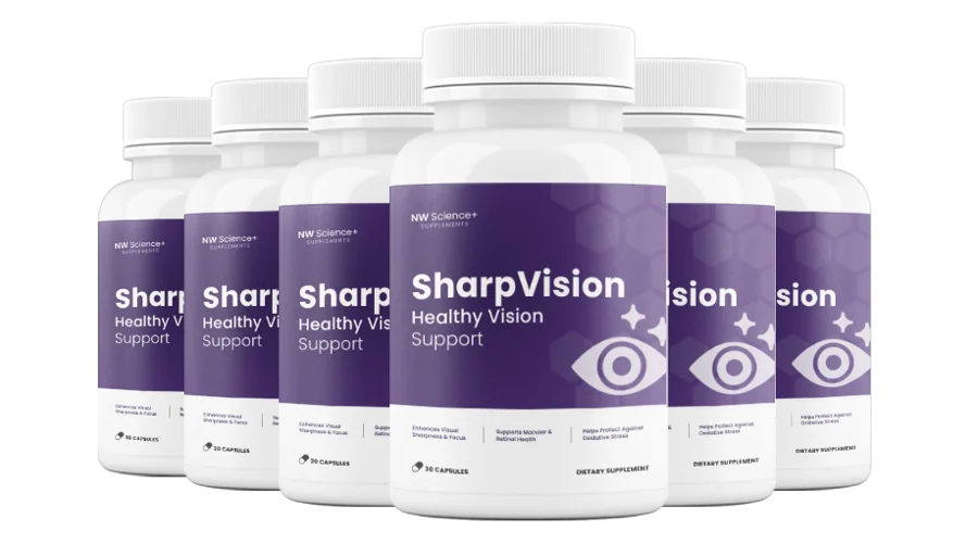 SharpVision vision support dietary supplement bottles